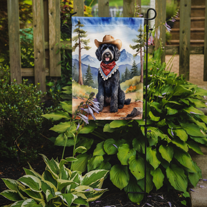 Portuguese Water Dog Cowboy Welcome Garden Flag - 194030957981