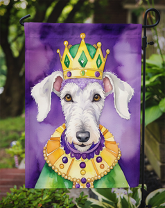 Bedlington Terrier King of Mardi Gras Garden Flag - 194030929216