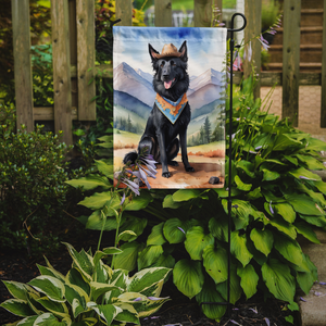 Belgian Sheepdog Cowboy Welcome Garden Flag - 194030956816