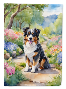 Australian Shepherd Spring Garden Garden Flag - 194030980712