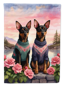 Manchester Terrier Two Hearts Garden Flag - 194030926390