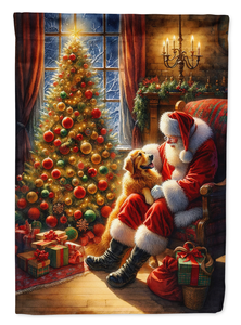 Golden Retriever and Santa Claus Garden Flag - 194030888483