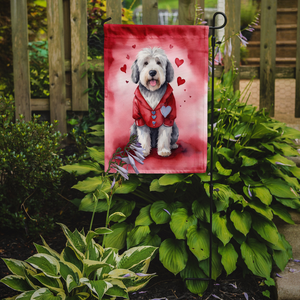 Old English Sheepdog My Valentine Garden Flag - 194030944134