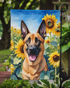 Belgian Malinois in Sunflowers Garden Flag - 194030960325