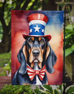 Black and Tan Coonhound Patriotic American Garden Flag - 194030953013