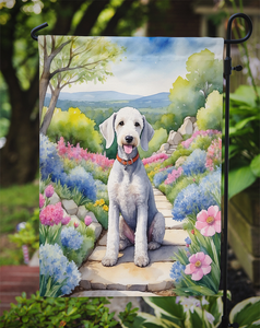 Bedlington Terrier Spring Garden Garden Flag - 194030980774