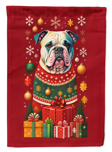 American Bulldog Holiday Christmas Garden Flag - 194030833520