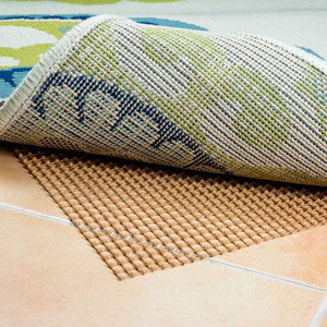 8' Round Brown Non Slip Outdoor Rug Pad - 4512822859194