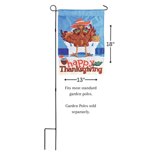 Flag Happy Thanksgiving Beach Turkey - 603799660464