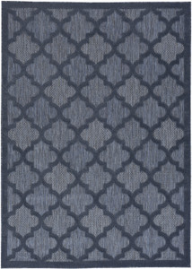 5' X 7' Navy Blue Ikat Indoor Outdoor Area Rug - 606114461494 5' X 7' Navy Blue Ikat Indoor Outdoor Area Rug - 606114461494