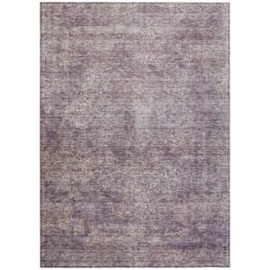 8' X 10' Plum And Lavender Floral Washable Indoor Outdoor Area Rug - 880016539455