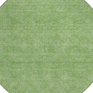 8' Green And Ivory Round Geometric Washable Indoor Outdoor Area Rug - 608219116217