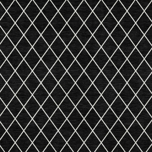 9' X 12' Black And Ivory Geometric Washable Indoor Outdoor Area Rug Transitional Style - Black, Ivory Color