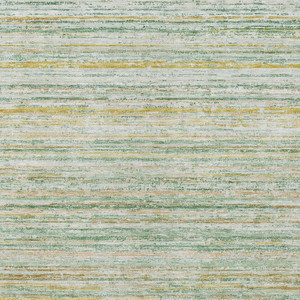 10' X 14' Mint Green Striped Washable Indoor Outdoor Area Rug