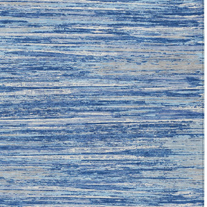 9' X 12' Blue Gray And Ivory Striped Washable Indoor Outdoor Area Rug