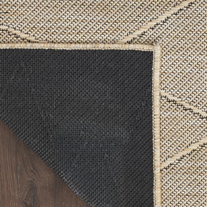 10' X 14' Natural And Light Brown Geometric Indoor Outdoor Area Rug