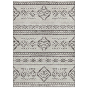 10' X 14' Beige And Brown Southwestern Washable Indoor Outdoor Area Rug