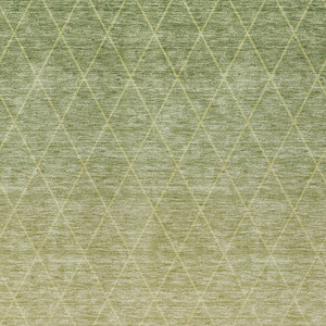 9' X 12' Artichoke Green And Beige Geometric Washable Indoor Outdoor Area Rug