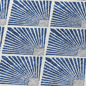 10' X 14' Navy Blue Gray And Ivory Geometric Washable Indoor Outdoor Area Rug - Navy Blue, Gray, Ivory