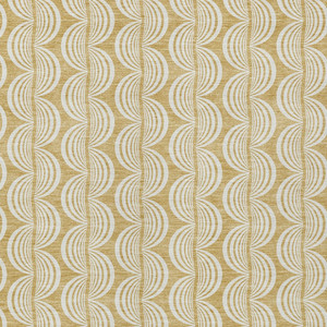 9' X 12' Gold And Beige Ogee Washable Indoor Outdoor Area Rug