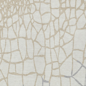 8' X 10' Ivory And Beige Abstract Washable Indoor Outdoor Area Rug - 608219094249