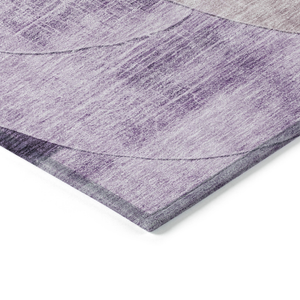 8' X 10' Purple And Lavender Geometric Washable Indoor Outdoor Area Rug