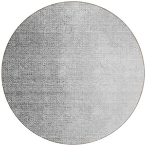 8' Gray And Silver Round Abstract Washable Indoor Outdoor Area Rug