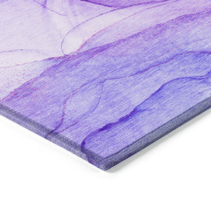 8' Round Purple Round Abstract Washable Non Skid Indoor Outdoor Area Rug - 608219065850