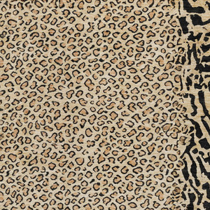 8' X 10' Gold Animal Print Washable Indoor Outdoor Area Rug