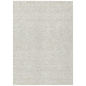 9' X 12' Beige And Brown Geometric Washable Indoor Outdoor Area Rug - Beige, Brown