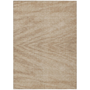 10' X 14' Khaki And Brown Abstract Washable Indoor Outdoor Area Rug