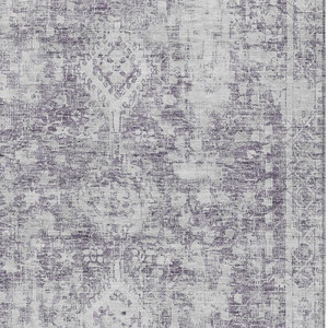 9' X 12' Plum Oriental Washable Indoor Outdoor Area Rug
