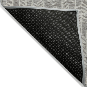 8' X 10' Taupe And Beige Tribal Washable Indoor Outdoor Area Rug