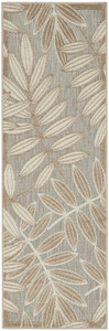 2’ x 6’ Natural Leaves Indoor Outdoor Runner Rug - 4512822811765