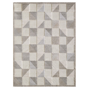 2’ x 4’ Gray Triangle Indoor Outdoor Area Rug - 606114593058