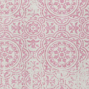 9' X 12' Pink And Ivory Medallion Washable Indoor Outdoor Area Rug