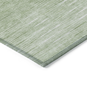 8' X 10' Artichoke Green And Green Abstract Washable Indoor Outdoor Area Rug