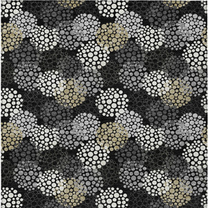 8' X 10' Black Gray And Ivory Polka Dot Washable Indoor Outdoor Area Rug