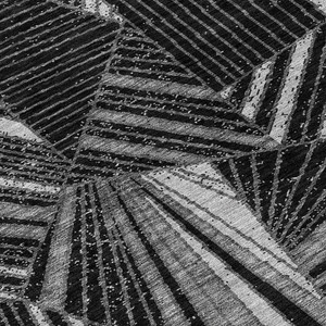 10' X 14' Black And Gray Geometric Washable Indoor Outdoor Area Rug