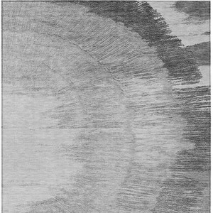 8' X 10' Gray Charcoal And Silver Abstract Washable Indoor Outdoor Area Rug Transitional Style - Gray, Charcoal, Silver Color