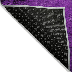 9' X 12' Purple Abstract Washable Non Skid Indoor Outdoor Area Rug - 608219252908