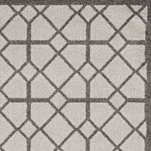 7' x 9' Ivory or Grey Geometric Diamond Indoor Outdoor Area Rug - 4512822923871