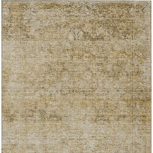 8' X 10' Copper And Beige Abstract Washable Indoor Outdoor Area Rug - Copper, Beige