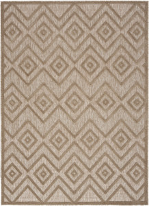 5' X 7' Natural Beige Argyle Indoor Outdoor Area Rug - 606114457459 5' X 7' Natural Beige Argyle Indoor Outdoor Area Rug - 606114457459