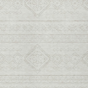 8' X 10' Ivory And Silver Southwestern Washable Indoor Outdoor Area Rug