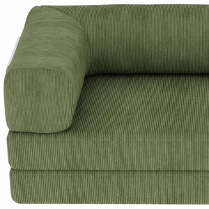 82" Green Corduroy Convertible Futon Sleeper Sofa