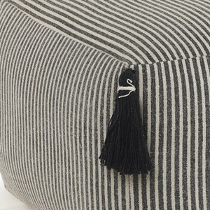 18" Gray 100% Cotton Ottoman - 606114790648