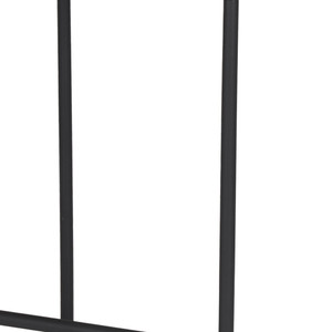 26" Natural and Black Solid Wood and Iron Backless Counter Height Bar Chair Decor