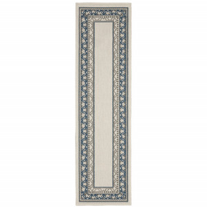 2' X 7' Beige Stain Resistant Indoor Outdoor Area Rug - 606114583752