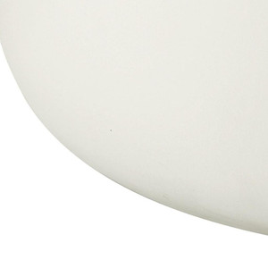 31" White Cement Round Drum Coffee Table - 880016710830